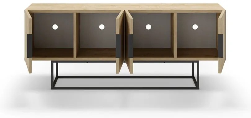 Szafka pod TV w dekorze dębu 140x55 cm Titan – Marckeric