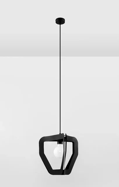 Czarna industrialna lampa wisząca M2-G35