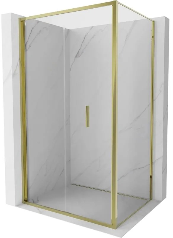 Mexen Exo kabina prysznicowa składana 120 x 75 cm, transparent, złota - 816-120-075-50-00