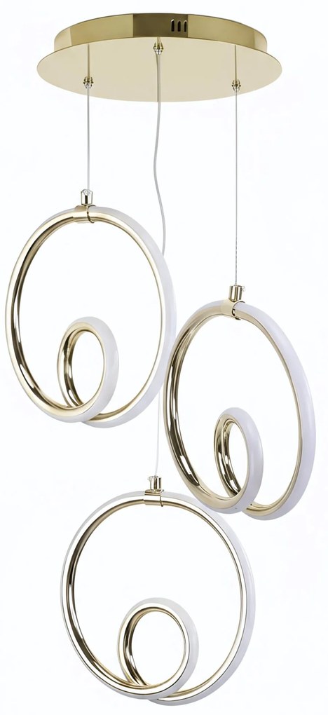 LAMPA SUFITOWA WISZĄCA LED LHJ095-3CP ZŁOTA