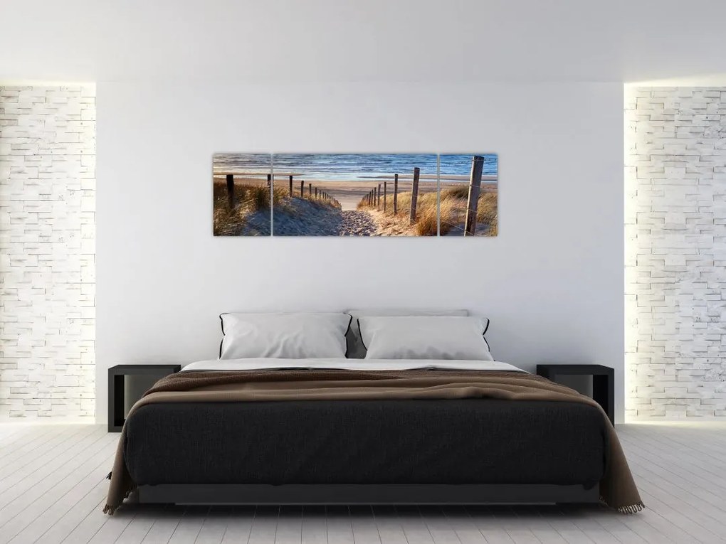 Obraz - Droga na plażę Morza Północnego, Holandia (170x50 cm)