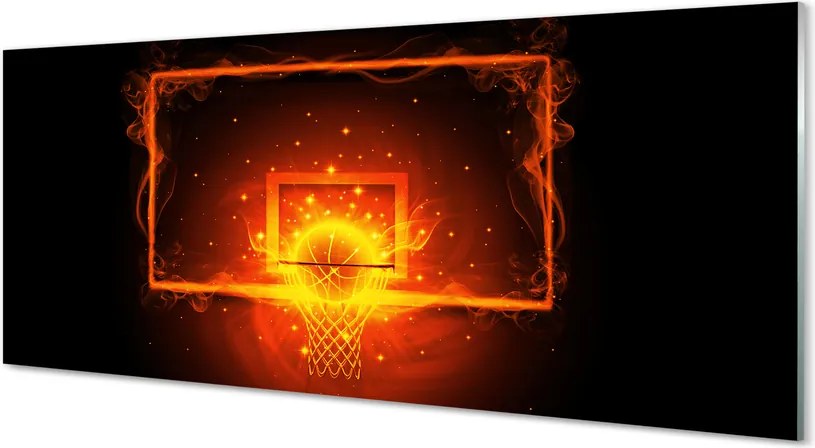 Szklany Panel Ognisty Rzut do Kosza