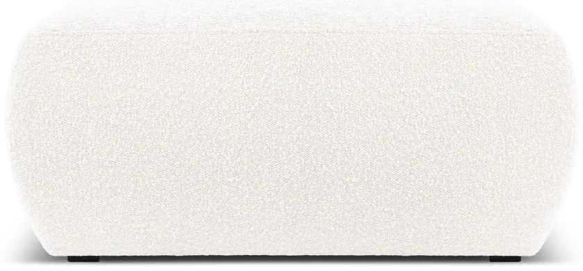 Biały puf z materiału bouclé Molino – Micadoni Home