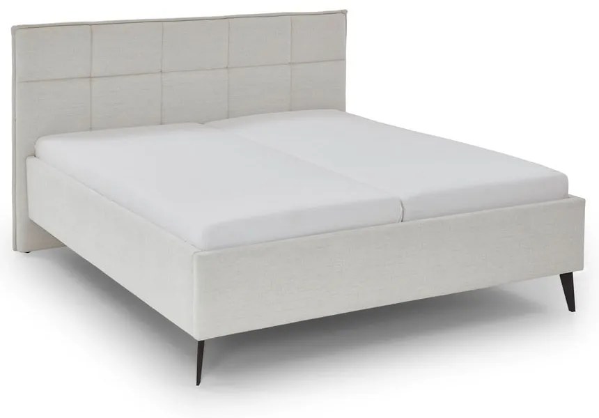 Beżowe łóżko dwuosobowe ze schowkiem ze stelażem 180x200 cm Paulo – Meise Möbel