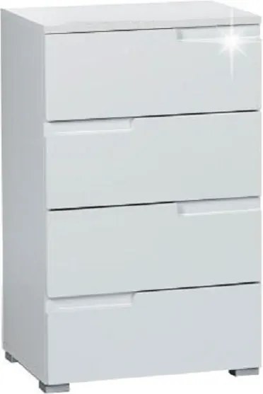 Komoda SPICE, błyszcząca biel