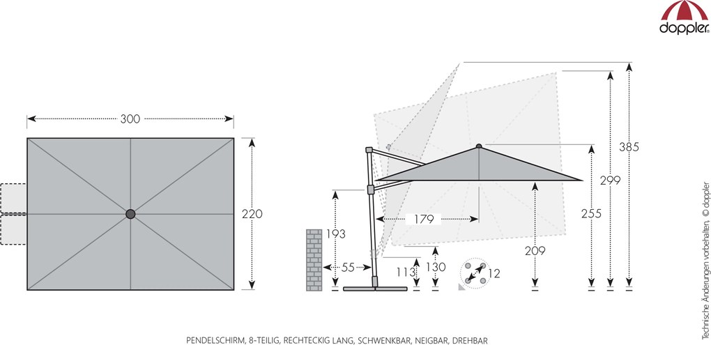 Doppler myZone 220 x 300 cm pomarańczowa - Towar z drobną wadą (S274)