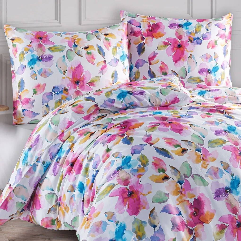 BedTex Pościel satynowa Vibrance, 160 x 200 cm, 2x 70 x 80 cm, 160 x 200 cm, 2 szt. 70 x 80 cm