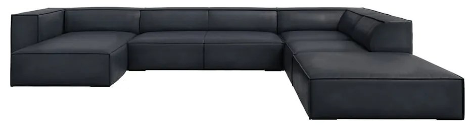 Ciemnoniebieski skórzany narożnik (prawostronny) Madame – Windsor &amp; Co Sofas