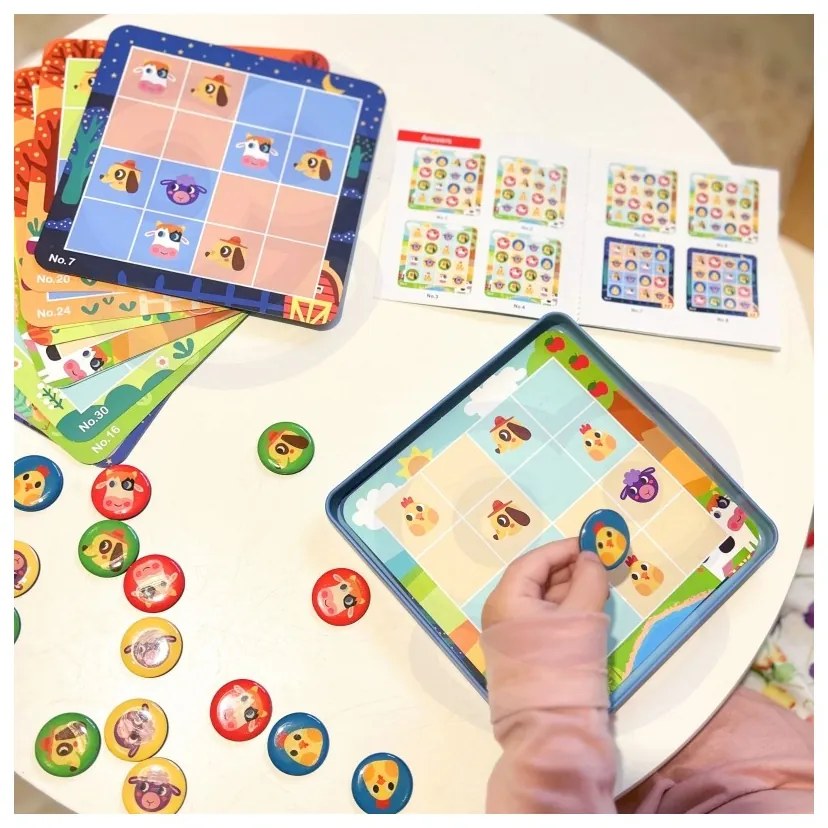 Tooky toy gra sudoku dla dzieci wersja farma