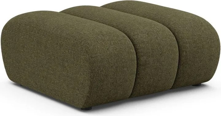 Zielony podnóżek z tkaniny szenilowej Lupine – Micadoni