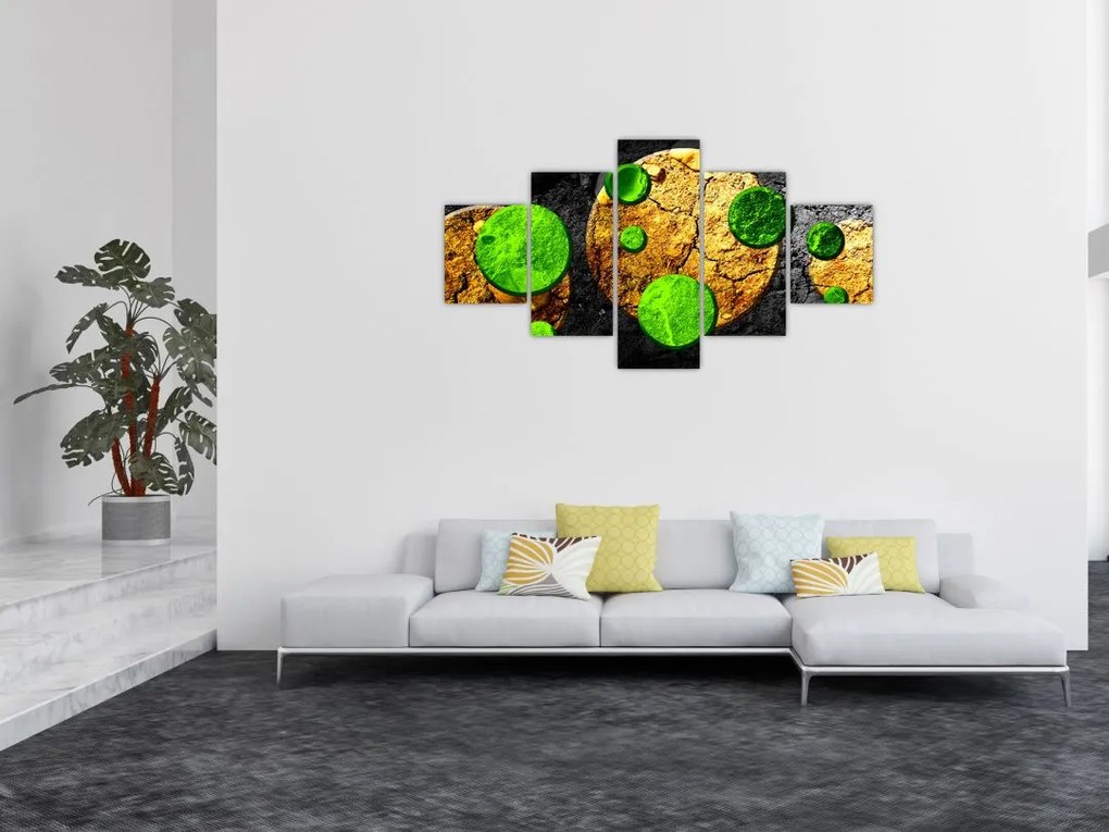 Obraz abstrakcji - Kule (125x70 cm)