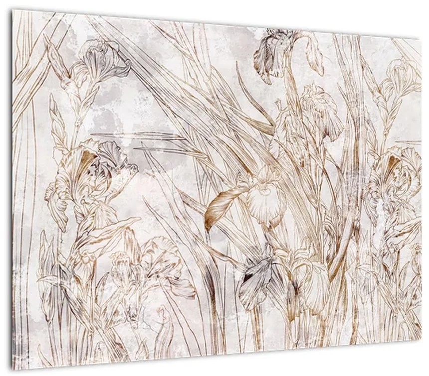 Obraz na szkle - Irysy (70x50 cm)