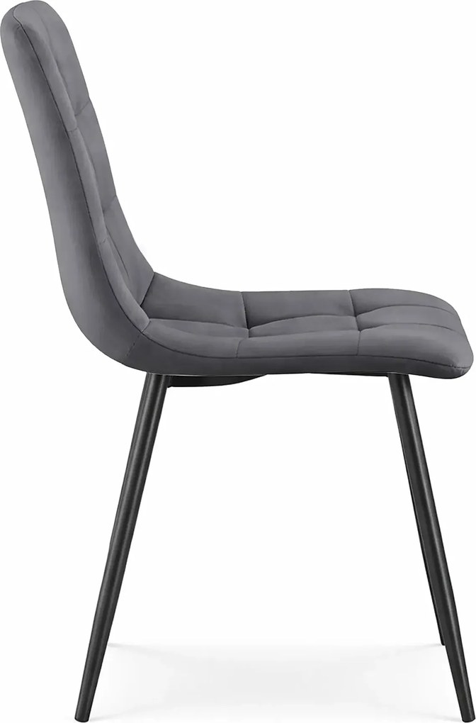 Zestaw 4 nowoczesnych krzeseł grafitowych S2-N79