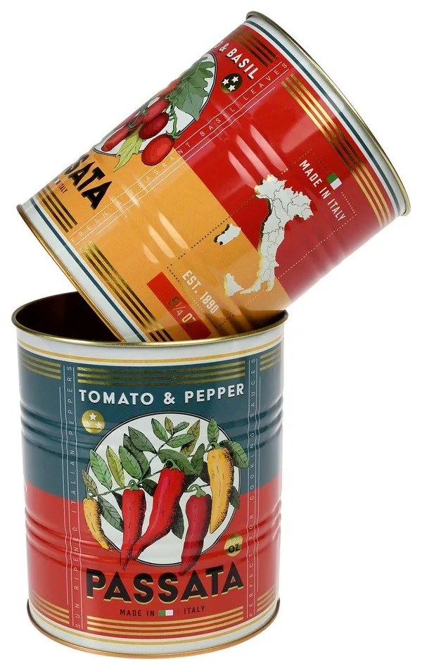 Pojemniki dekoracyjne z cyny zestaw 2 szt. ø 11x13 cm Passata – Rex London