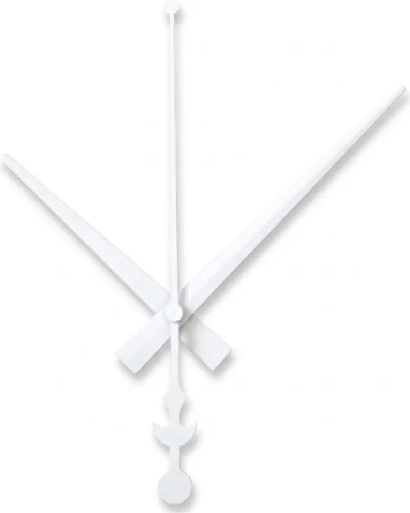 Białe aluminiowe wskazówki zegara - wzór kotwicy 16 / 12 cm