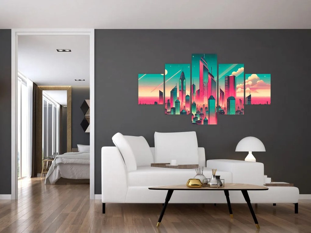 Obraz – Metropolia w stylu pop-art (125x70 cm)
