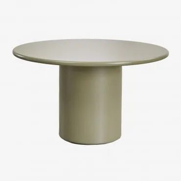 Stół Jadalny Rodeo Okrągły Mdf Salvia Zieleń & Ø130 Cm - Sklum