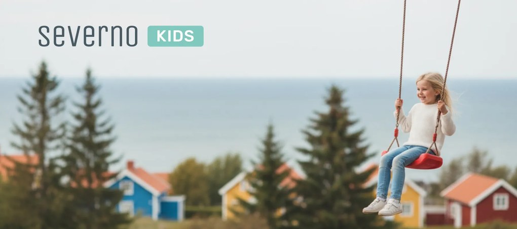 Huśtawka ogrodowa dla dzieci plastikowa ZOYA różowa