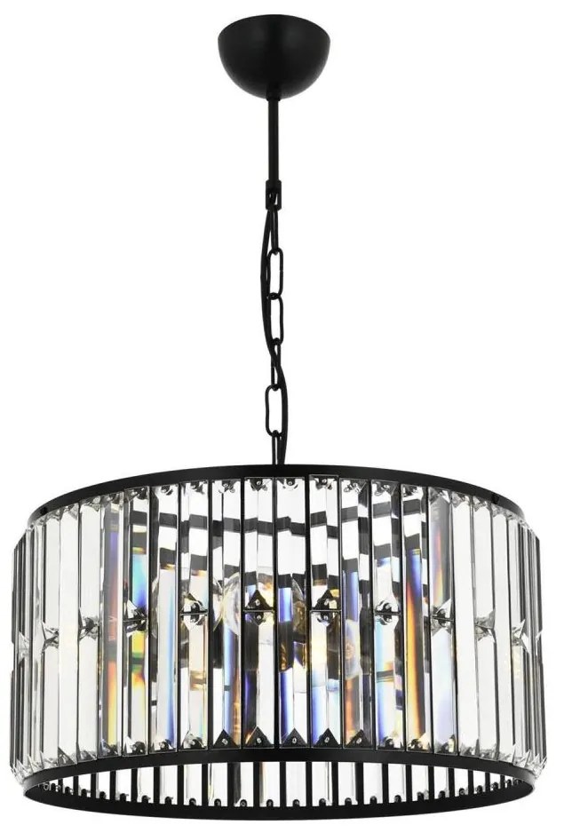 Žyrandol na łańcuchu PUNE 3xE27/40W/230V czarny