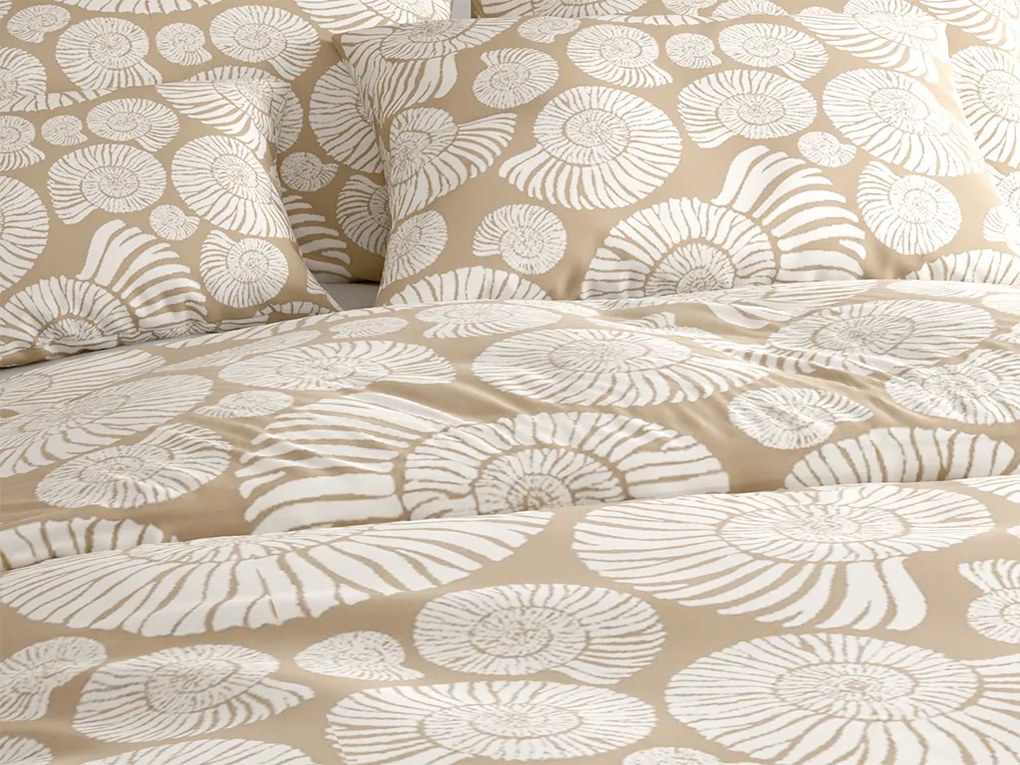 PrzytulneMieszkanie.pl PrzytulneMieszkanie.pl Pościel z mikrofibry SNAIL SHELL brązowa Rozmiar pościeli: 70 x 90 cm | 140 x 200 cm