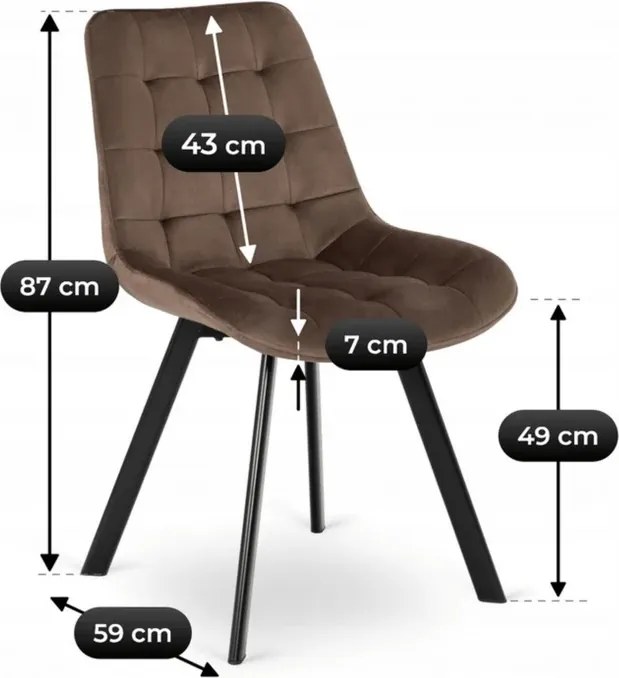 Zestaw Stół Okrągły Rozkładany LUKAS 100-250 cm Dąb Złoty/Czarny i 4 Krzesła RICK Brązowe