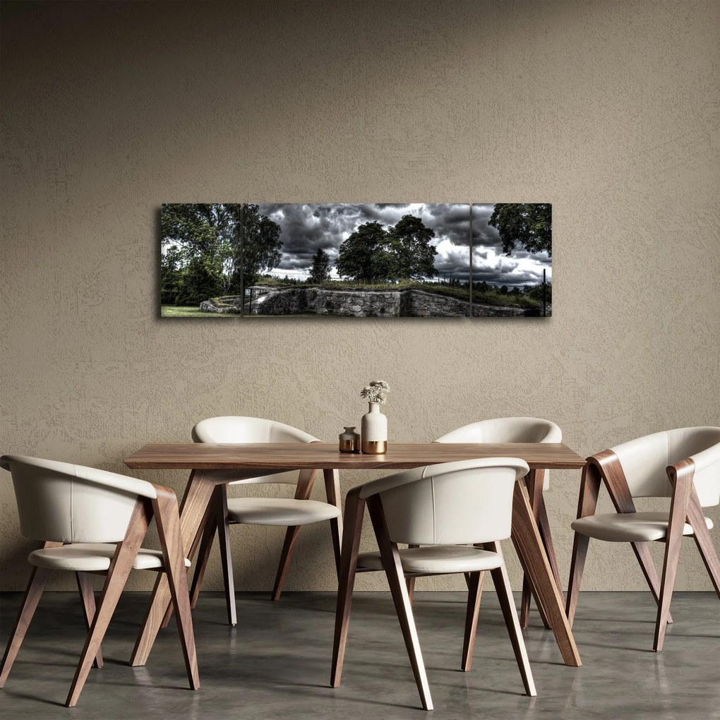 Obraz zachmurzonego nieba (170x50 cm)