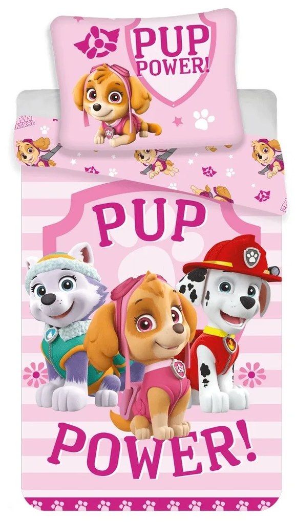 Dziecięca pościel bawełniana do łóżeczka Paw Patrol 122 baby, 100 x 135 cm, 40 x 60 cm