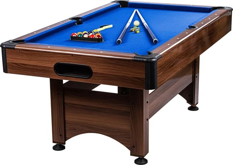 GamesPlanet Stół bilardowy 6 stóp, brązowy / niebieski z wyp
