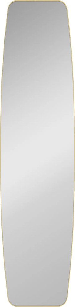 HOMCOM Lustro ścienne, lustro z ramą metalową, dekoracyjne wiszące lustro do przedpokoju, 160 x 40 x 3 cm, złote | Aosom PL