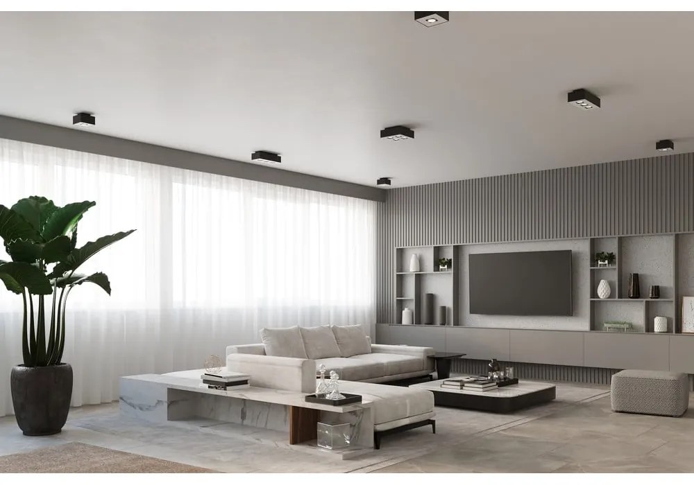 Czarna lampa sufitowa Sollux Hydra 3