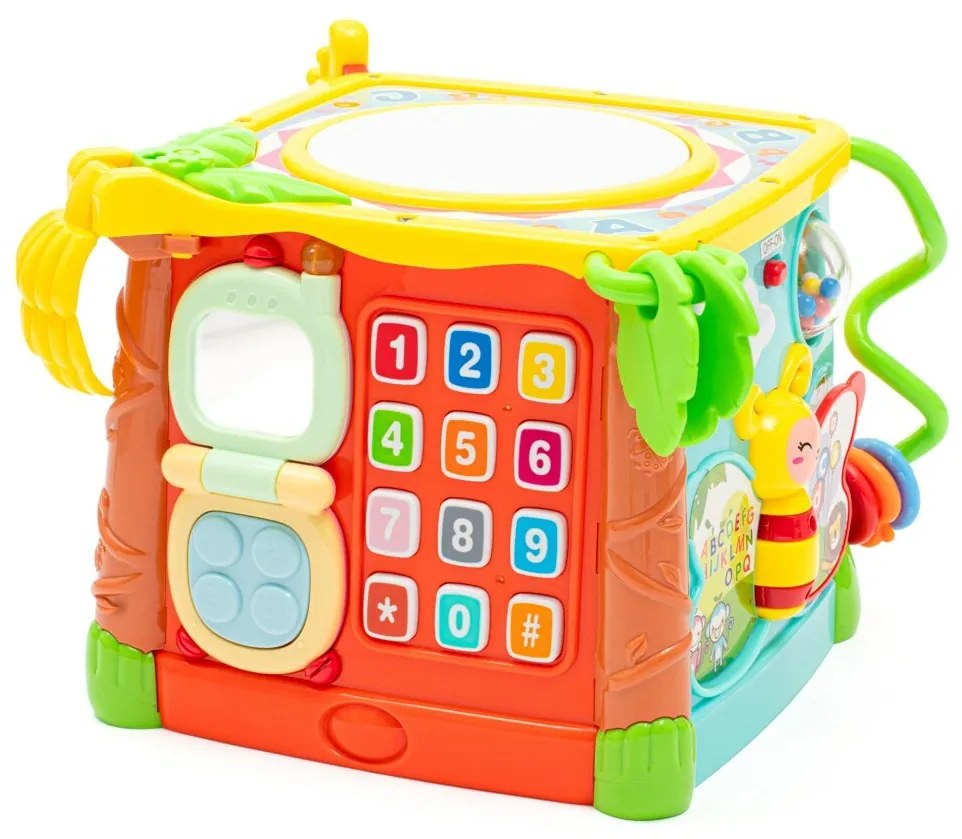 Baby Mix Interaktywna muzyczna kostka edukacyjna, żółty
