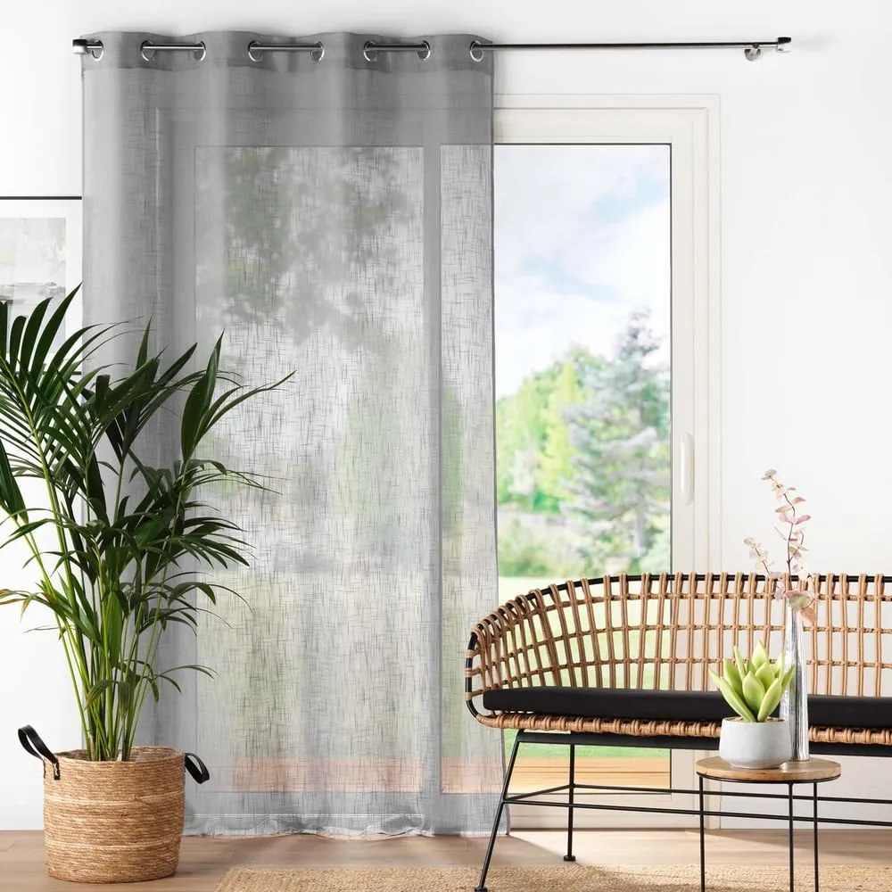 Szara firanka 140x280 cm Haltona – douceur d'intérieur