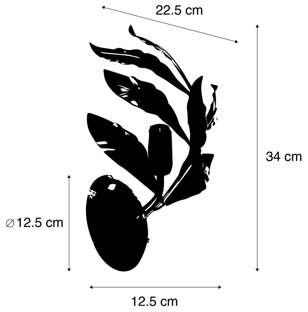 Lampa ścienna w stylu vintage antyczne złoto - Linden
