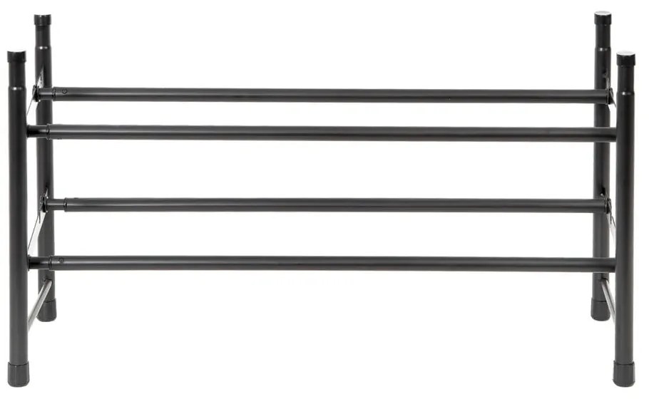 Czarny metalowy teleskopowy regał na buty – Compactor