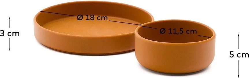 Silikonowy zestaw naczyń dla dzieci 2 szt. Lili – Kave Home