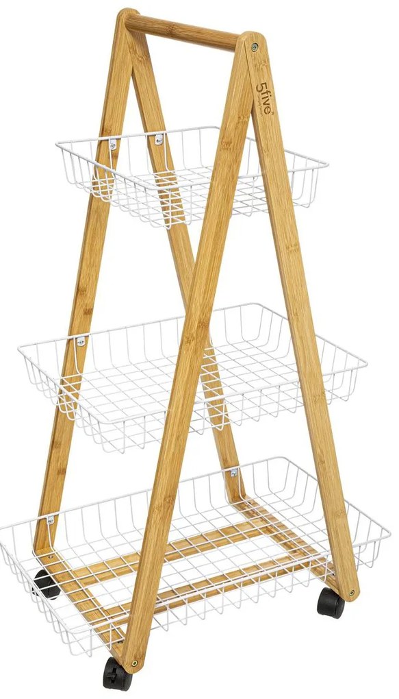 Trzypiętrowy wózek z koszami MODERN