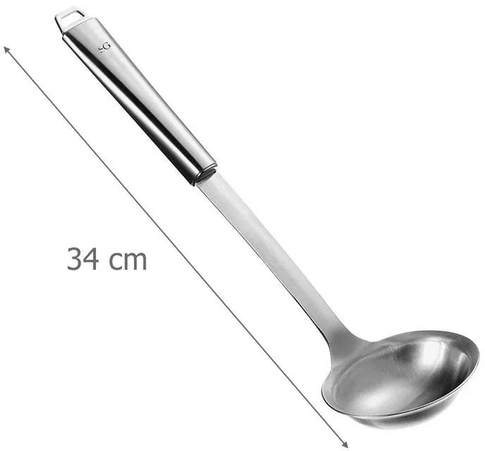 Chochla do zupy, stal nierdzewna, 34 cm