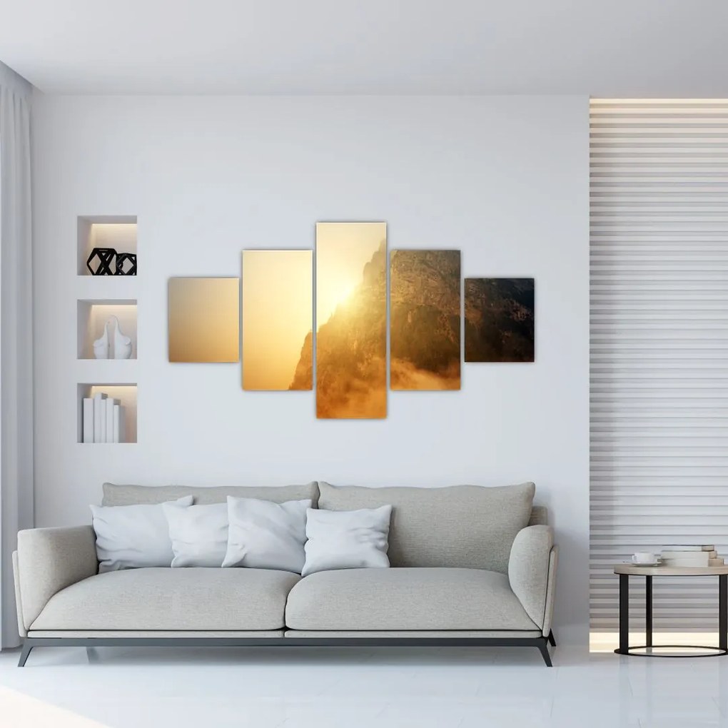 Obraz góry we mgle (125x70 cm)
