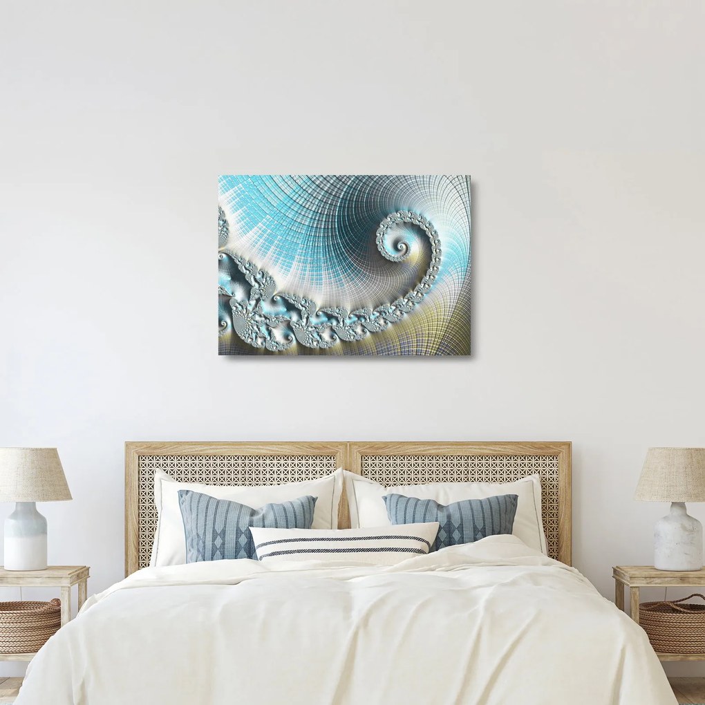 Obraz na szkle teksturowanej spirali (70x50 cm)