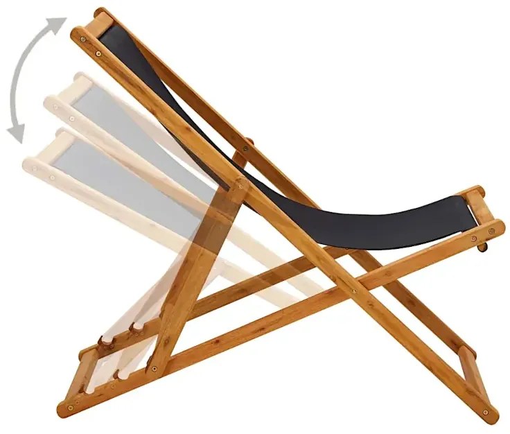 Regulowany leżak w kolorze czarnym H0-T69