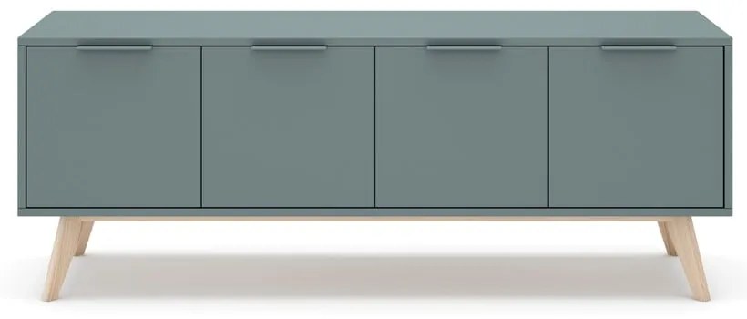 Szarozielona szafka pod TV 140x53x40 cm Pisco – Marckeric