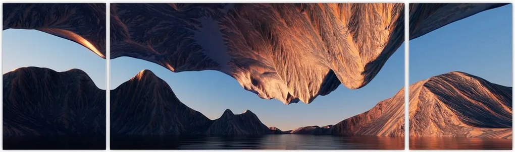 Obraz - Klify 3D (170x50 cm)