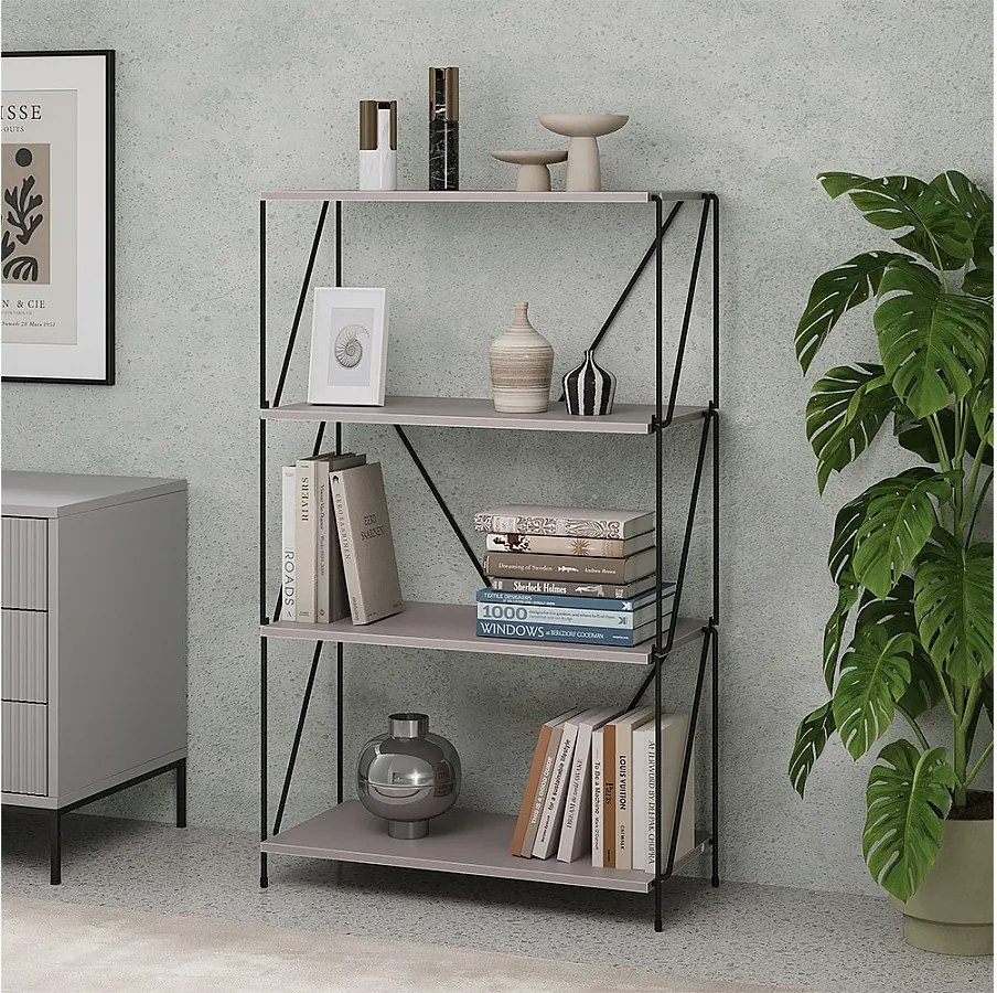 Regał na książki zielony/czarny 60x30x102.5 ravix