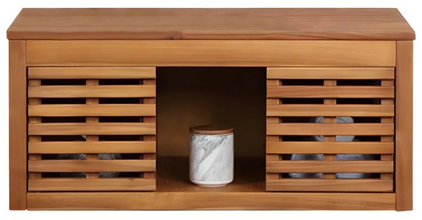 Szafka pod umywalkę wisząca z drewna akacjowego - 90 cm - PENEBEL