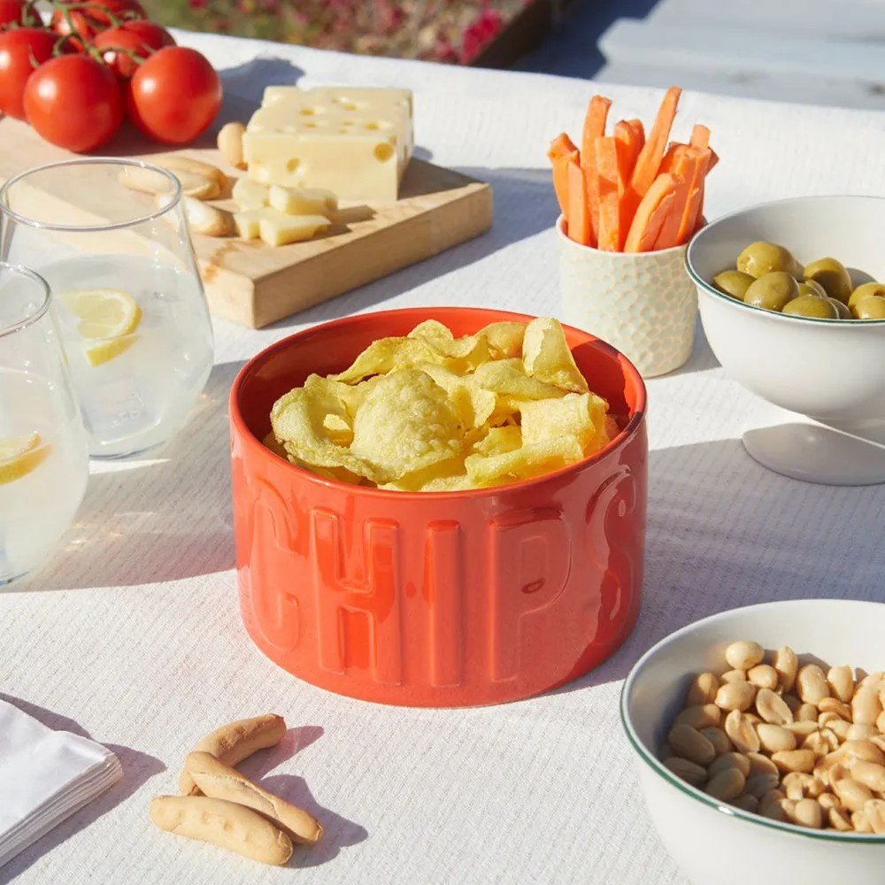 Czerwona ceramiczna miska do serwowania 1 l Chips – Balvi