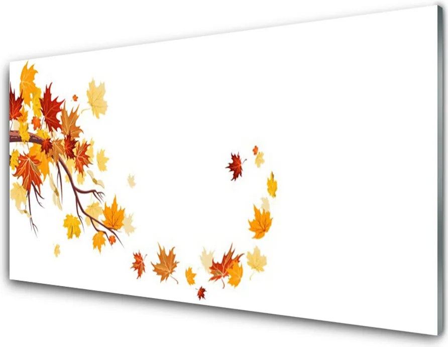 Panel Kuchenny Złote Liście W Stylu Art Deco