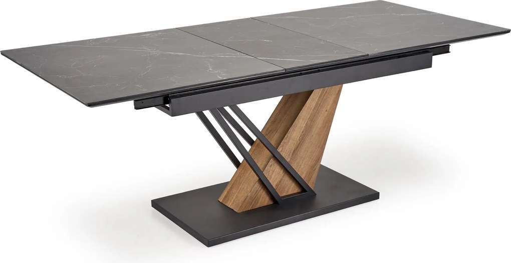 Stół z blatem ze spieku na jednej nodze Volant 160 Halmar