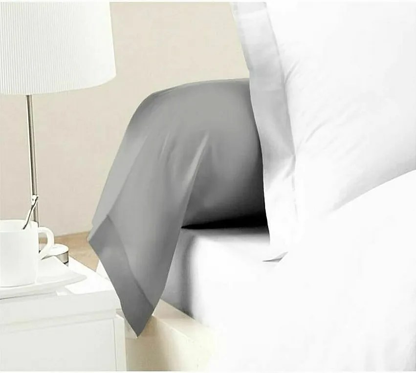 Zestaw 2 poszewek na podłużne poduszki 100% bawełny Jasnoszary 85 x 185 cm - Certyfikat OEKO-TEX