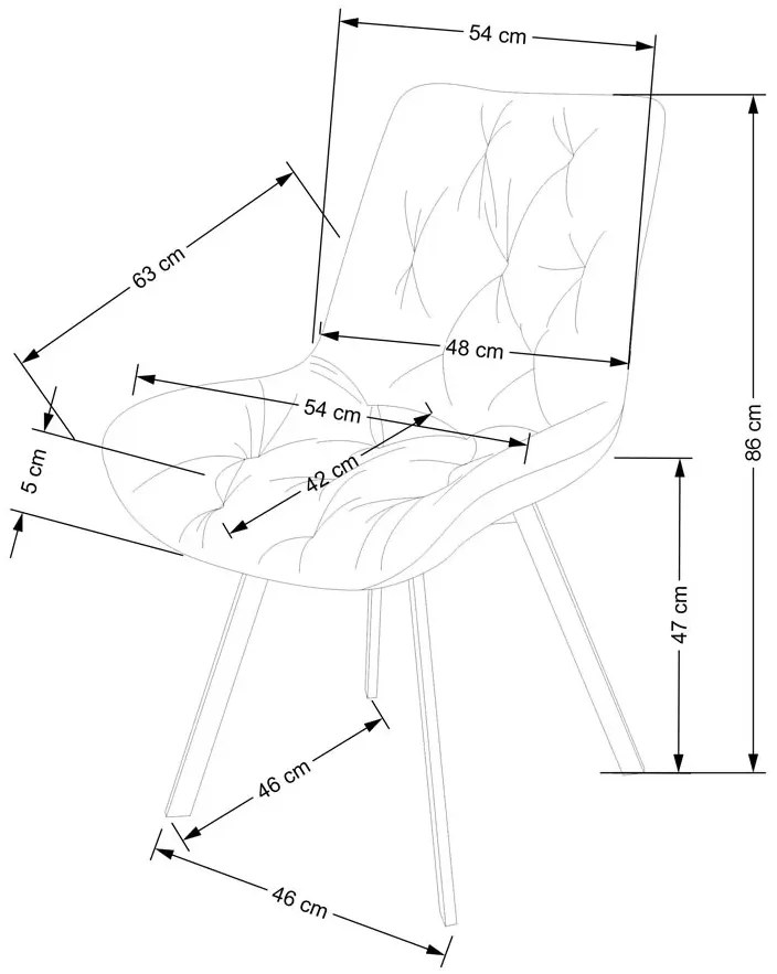 Musztardowy fotel do biurka dla dzieci bez kółek M5-H48