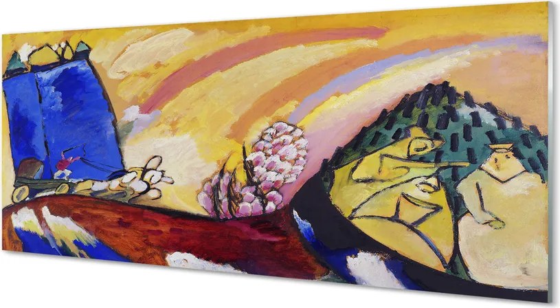 Panel nad Blat Kuchenny Obraz z Trójką - Wassily Kandinsky